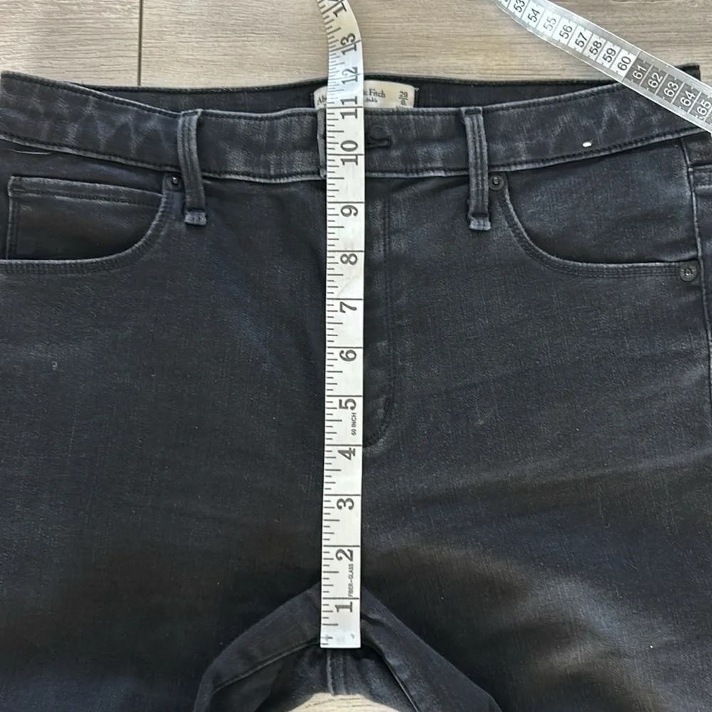 Abercrombie the super skinny ankle high rise jeans size 28 black long